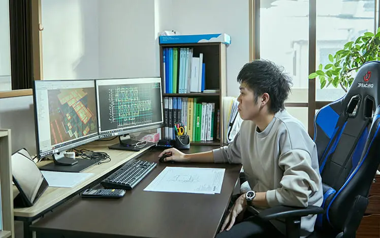 仕事のようす