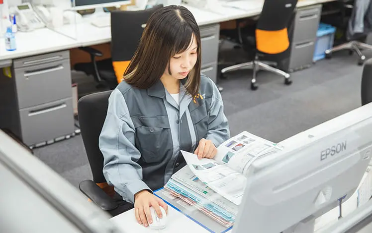 仕事のようす