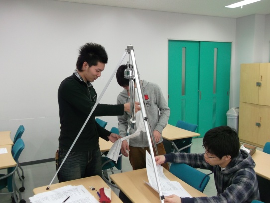 photo: 建築設備学科2年、環境工学実験