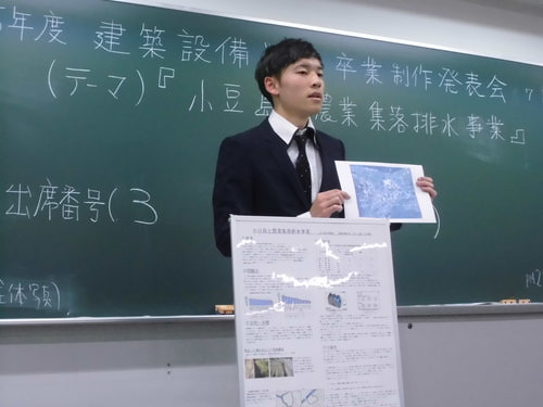 photo: 建築設備学科2年、卒業発表1