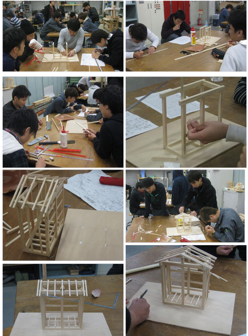 photo: 大工技能学科1年生　「半坪ハウス・組立て実習」見学会