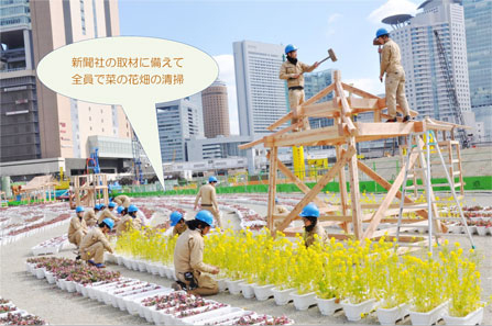 photo: 『うめきた・菜の花ミツバチプロジェクト』にて卒業制作作品を展示!!