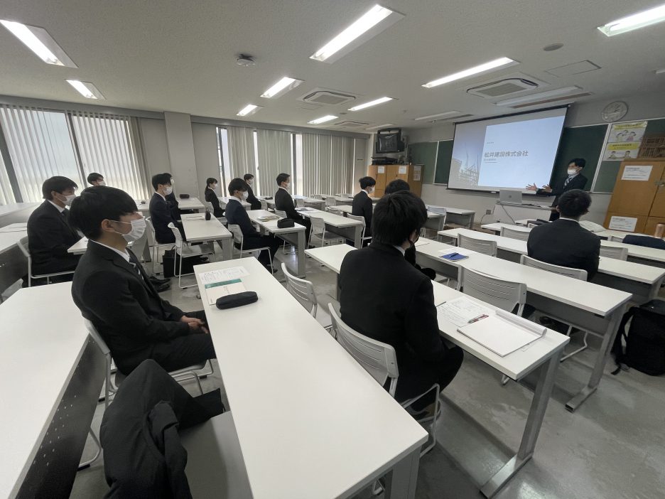 photo: 学内会社説明会・インターンシップ先の発表がありました